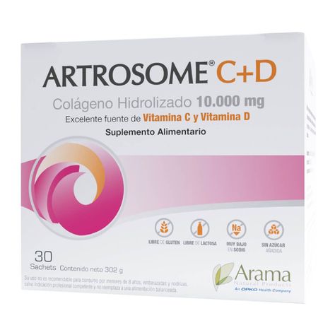 Artrosome C + D, Colágeno (30 sachets 10 gr) - Colageno hidrolizado-0