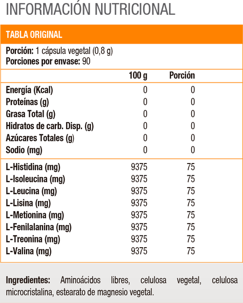 Essential Amino Complex, Aminoácidos (90 caps) - Original-1