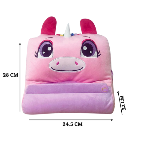 Soporte Porta Table Dispositivos o Libros En Peluche Almohada Rosa-2