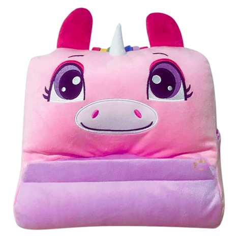 Soporte Porta Table Dispositivos o Libros En Peluche Almohada Rosa-0