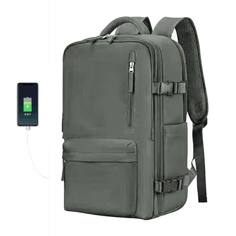 Mochila Viaje Bolso Avión Impermeable Viral Zapatos USB-1