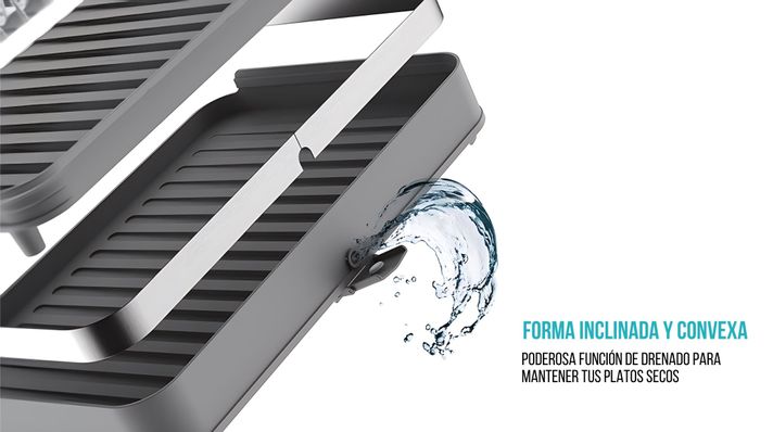 Secaplatos Escurridor Cocina Acero Inoxidable Plegable Loza-5