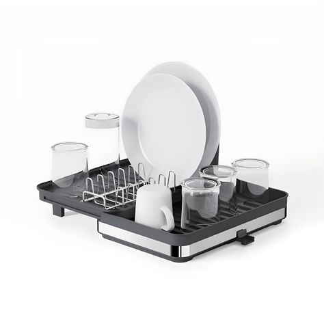 Secaplatos Escurridor Cocina Acero Inoxidable Plegable Loza-6