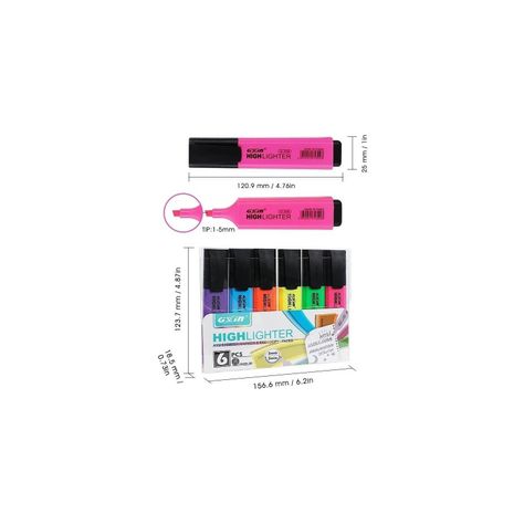 Destacadores Original Set 6 Unidades Fluor-3