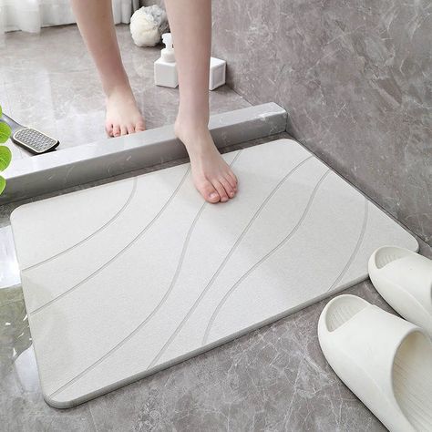 Piso Baño Absorbente Alfombra Ducha Secado Rápido-4