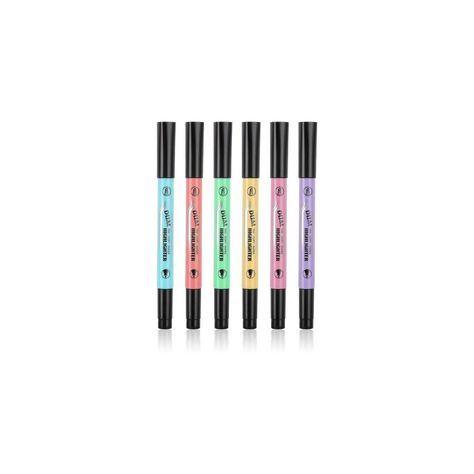 Destacadores Doble Punta Set 6 Unidades Pastel-1