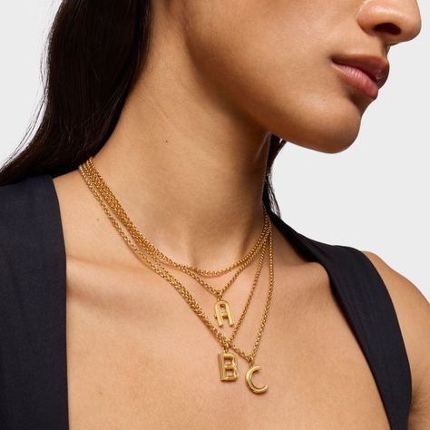 Colgante mediano letra B con baño de oro 18 kt sobre plata Alphabet-5