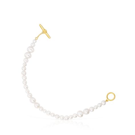 Pulsera de perlas cultivadas y plata vermeil Lure Tous-0