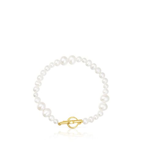 Pulsera de perlas cultivadas y plata vermeil Lure Tous-1