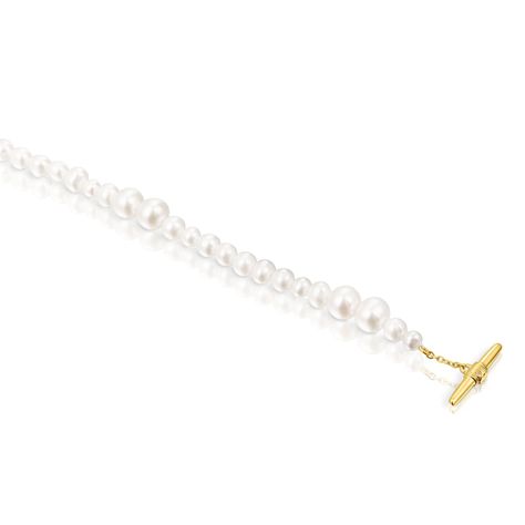 Pulsera de perlas cultivadas y plata vermeil Lure Tous-2