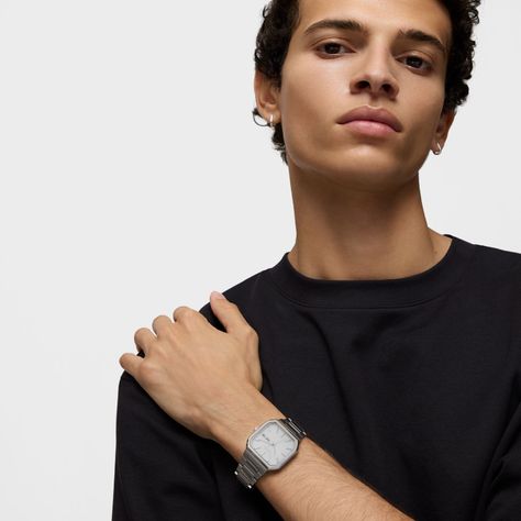 Reloj analógico con brazalete de aluminio Lit-6