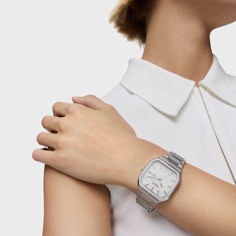 Reloj analógico con brazalete de aluminio Lit-7