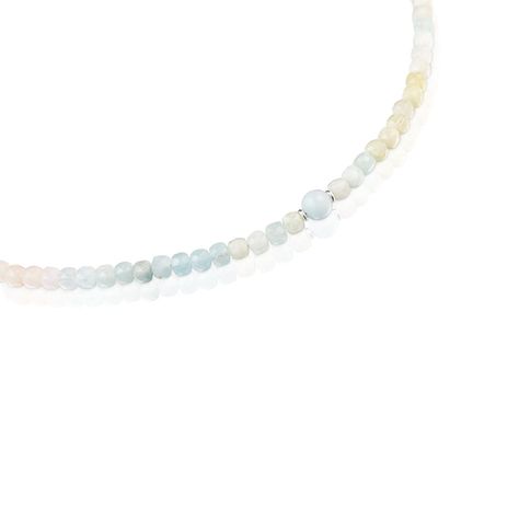 Collar corto de plata y berilos multicolor Basic Colors-1