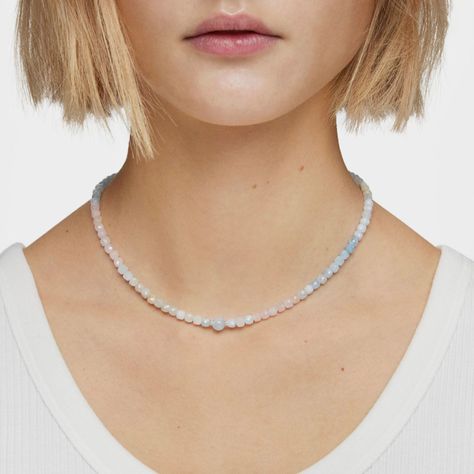 Collar corto de plata y berilos multicolor Basic Colors-6