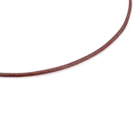 Collar Chokers de Cuero Marrón Tous-1