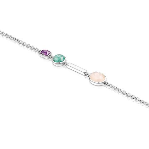 Pulsera Cool Color de plata y gemas Tous-1