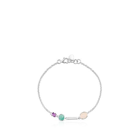 Pulsera Cool Color de plata y gemas Tous-2
