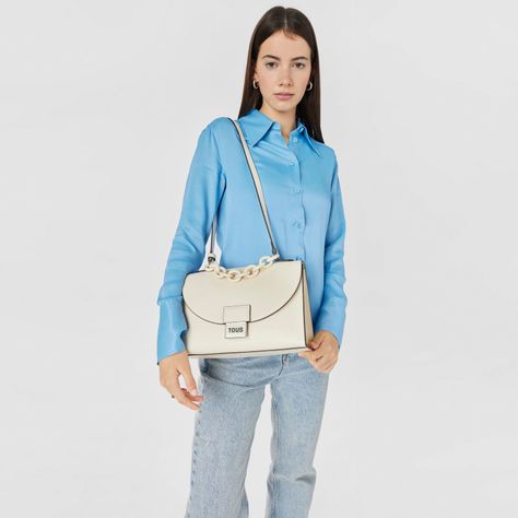 Bolso City mediano beige Sylvia Tous-3
