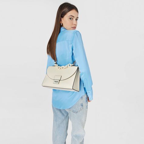 Bolso City mediano beige Sylvia Tous-7