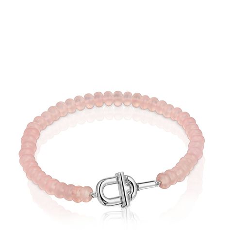 Pulsera de plata y calcedonia tratada rosa TOUS MANIFESTO-0