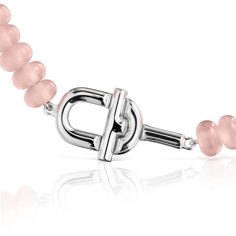 Pulsera de plata y calcedonia tratada rosa TOUS MANIFESTO-1