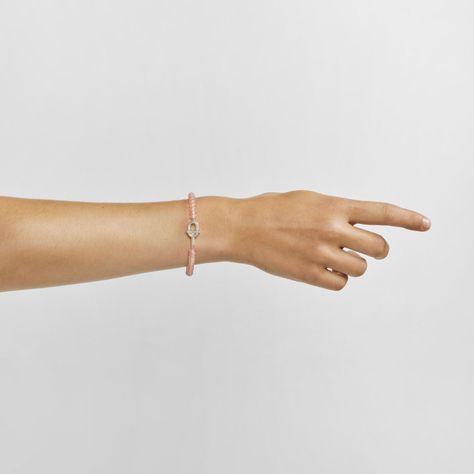 Pulsera de plata y calcedonia tratada rosa TOUS MANIFESTO-3