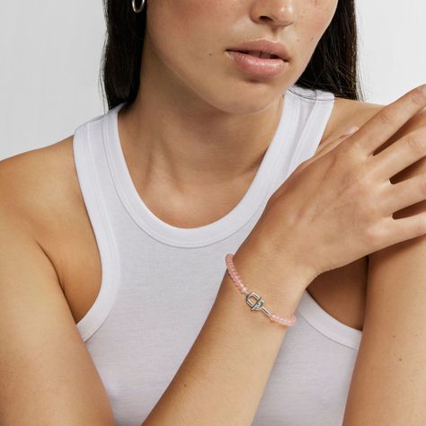 Pulsera de plata y calcedonia tratada rosa TOUS MANIFESTO-4