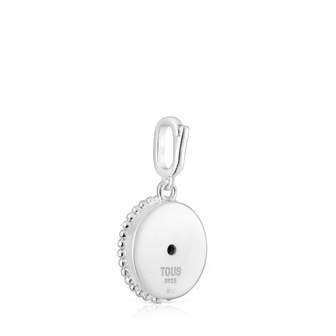 Colgante medalla de plata con nácar, rodolita  Medallions-2