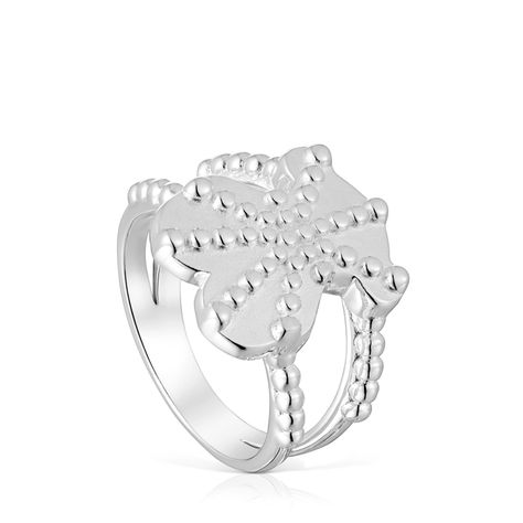 Anillo grande de plata con motivo oso TOUS Grain-0