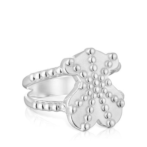 Anillo grande de plata con motivo oso TOUS Grain-1