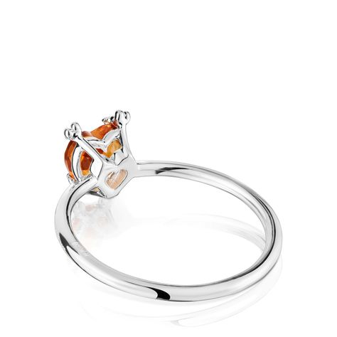 Anillo corazón de plata y citrino Color Pills-2