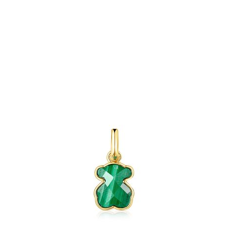 Colgante Icon Color de plata vermeil y malaquita Tous-0