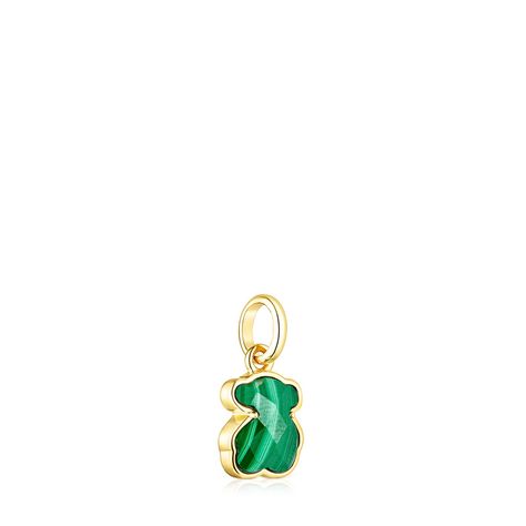 Colgante Icon Color de plata vermeil y malaquita Tous-1