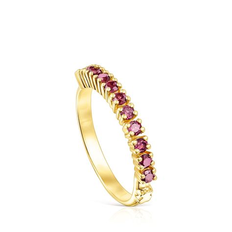 Anillo media alianza de plata vermeil  Straight Tous-0