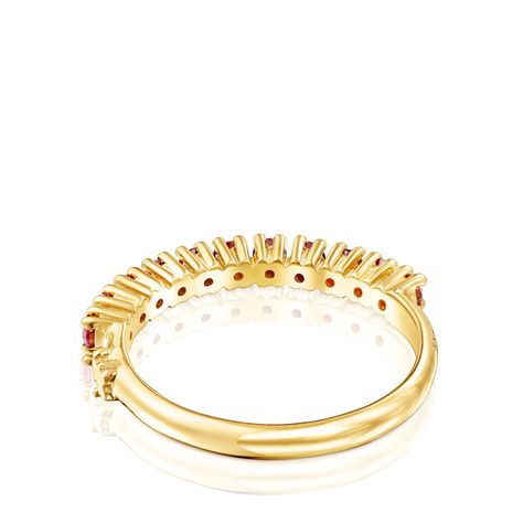 Anillo media alianza de plata vermeil  Straight Tous-2