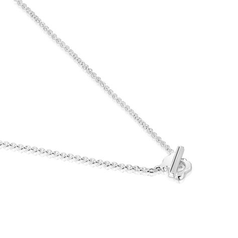 Collar corto oso de plata I-Bear-2