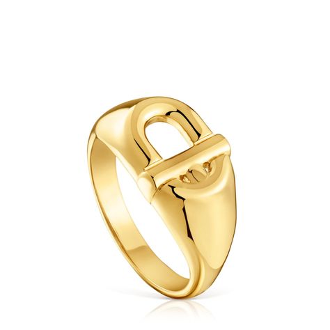 Sello con baño de oro 18 kt sobre plata TOUS MANIFESTO-0