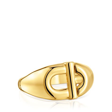 Sello con baño de oro 18 kt sobre plata TOUS MANIFESTO-1