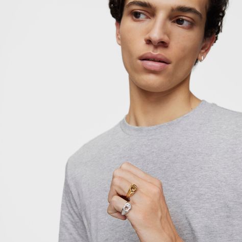 Sello con baño de oro 18 kt sobre plata TOUS MANIFESTO-5