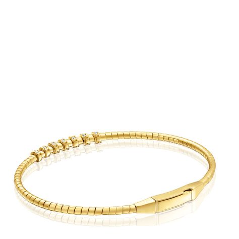 Pulsera esclava de oro y diamantes TOUS Basics-2