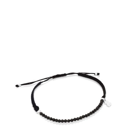Pulsera Tous  Color de Plata y Cordón en color negro-0