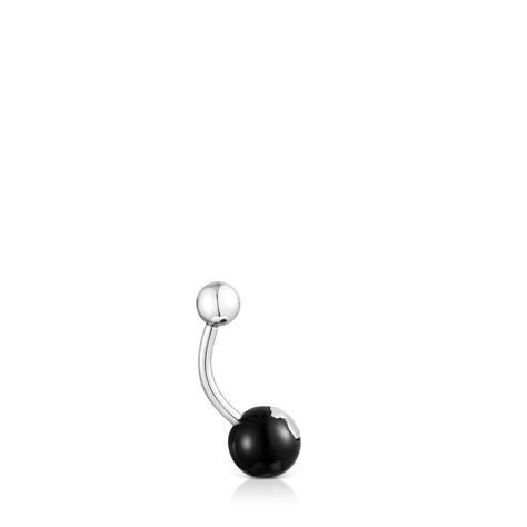 Piercing de ombligo de acero y ónix Icon Glass Tous-2