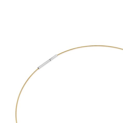Collar de oro y acero Mesh Tube-2