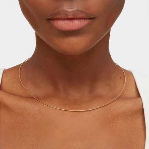 Collar de oro y acero Mesh Tube-5