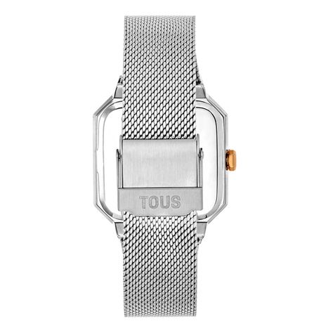 Reloj analógico con acero IPRG rosa y brazalete de acero-2