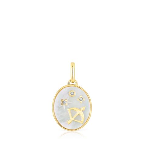 Colgante Sagitario de vermeil con nácar TOUS Horoscope-0