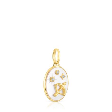 Colgante Sagitario de vermeil con nácar TOUS Horoscope-1