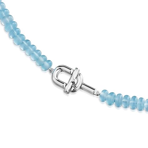 Collar de plata y calcedonia tratada azul TOUS MANIFESTO-1
