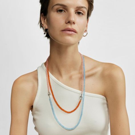 Collar de plata y calcedonia tratada azul TOUS MANIFESTO-4