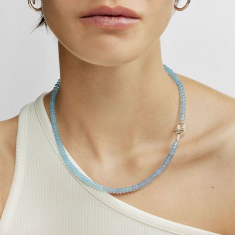 Collar de plata y calcedonia tratada azul TOUS MANIFESTO-5